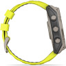 Смарт-часы GARMIN FENIX 8 – 51 мм, Solar Sapphire, титан с ярко-желтым/графитовым силиконовым ремешком