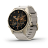 Смарт-часы GARMIN FENIX 8 AMOLED (43 мм) Sapphire золотистий/известняково-серый кожаный ремешок