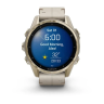 Смарт-часы GARMIN FENIX 8 AMOLED (43 мм) Sapphire золотистий/известняково-серый кожаный ремешок