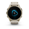 Смарт-часы GARMIN FENIX 8 AMOLED (43 мм) Sapphire золотистий/известняково-серый кожаный ремешок