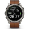 Смарт-часы GARMIN FENIX 8 AMOLED 51 мм SAPPHIRE TITANIUM WITH CHESTNUT LEATHER BAND
