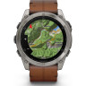 Смарт-часы GARMIN FENIX 8 AMOLED 51 мм SAPPHIRE TITANIUM WITH CHESTNUT LEATHER BAND