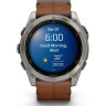 Смарт-часы GARMIN FENIX 8 AMOLED 51 мм SAPPHIRE TITANIUM WITH CHESTNUT LEATHER BAND
