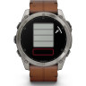Смарт-часы GARMIN FENIX 8 AMOLED 51 мм SAPPHIRE TITANIUM WITH CHESTNUT LEATHER BAND