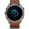 Смарт-часы GARMIN FENIX 8 AMOLED 51 мм SAPPHIRE TITANIUM WITH CHESTNUT LEATHER BAND