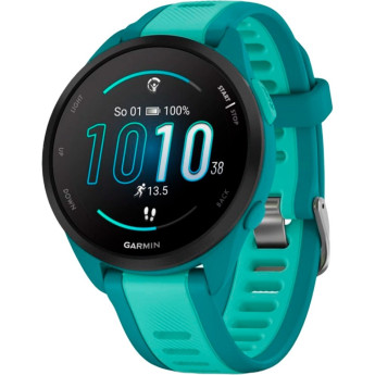 Смарт-часы GARMIN FORERUNNER 165 MUSIC, силиконовый ремешок цвета бирюзовый/аква
