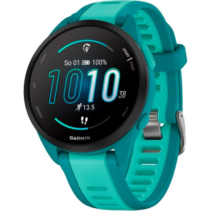 Смарт-часы GARMIN FORERUNNER 165 MUSIC, силиконовый ремешок цвета бирюзовый/аква