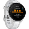 Смарт-часы GARMIN FORERUNNER 165 MUSIC, силиконовый ремешок цвета туманно-серый/белый камень