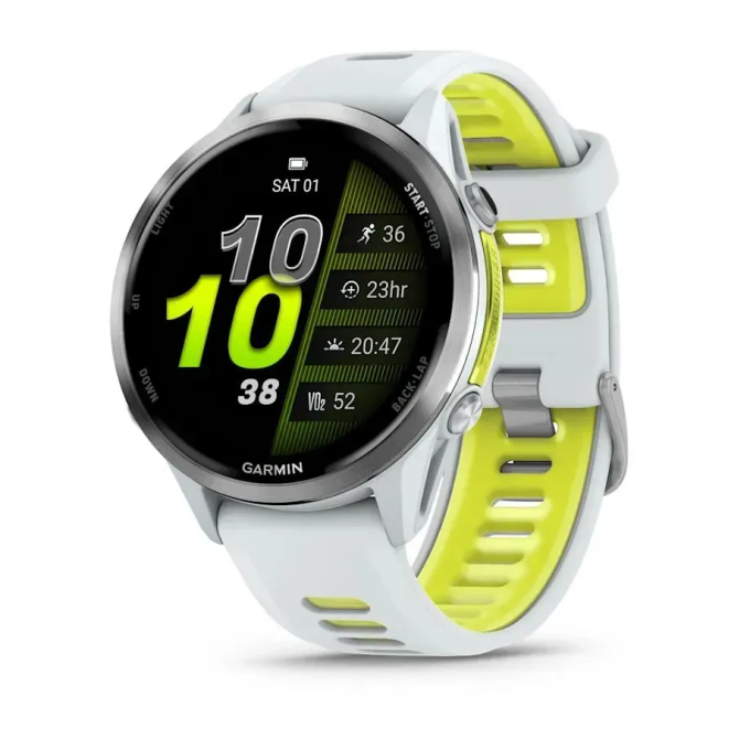 Смарт-часы GARMIN FORERUNNER 970 титан белый/ярко-желтый