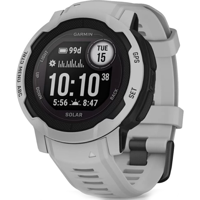 Смарт-часы GARMIN INSTINCT 2 SOLAR дымчастые серые