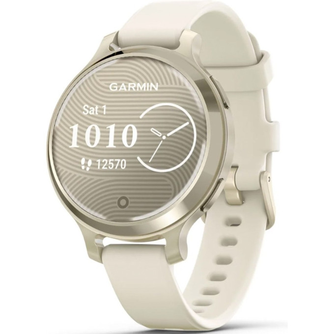 Смарт-часы GARMIN LILY 2 ACTIVE лунное золото с силиконовым ремешком цвета слоновой кости