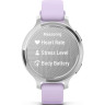 Смарт-часы GARMIN LILY 2 ACTIVE серебристые с силиконовым ремешком цвета фиолетовый жасмин