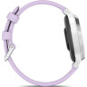 Смарт-часы GARMIN LILY 2 ACTIVE серебристые с силиконовым ремешком цвета фиолетовый жасмин
