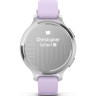 Смарт-часы GARMIN LILY 2 ACTIVE серебристые с силиконовым ремешком цвета фиолетовый жасмин