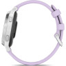 Смарт-часы GARMIN LILY 2 ACTIVE серебристые с силиконовым ремешком цвета фиолетовый жасмин