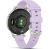 Смарт-часы GARMIN LILY 2 ACTIVE серебристые с силиконовым ремешком цвета фиолетовый жасмин