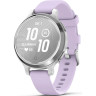 Смарт-часы GARMIN LILY 2 ACTIVE серебристые с силиконовым ремешком цвета фиолетовый жасмин