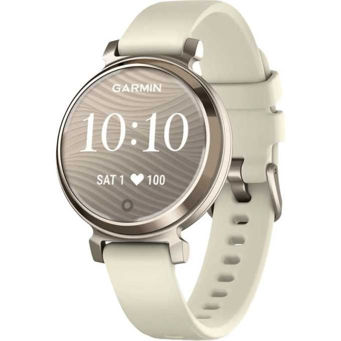 Смарт-часы GARMIN LILY 2, кремовое золото, силиконовый ремешок кокосового цвета