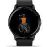 Смарт-часы GARMIN VENU 3 SLATE STAINLESS STEEL BEZEL WITH BLACK CASE AND LEATHER BAND