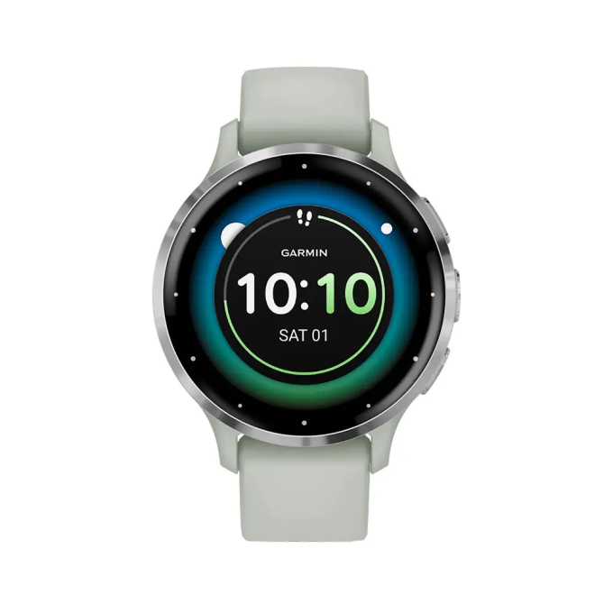 Смарт-часы GARMIN VENU 3S серо-зеленый с серебристым безелем