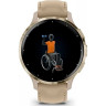Смарт-часы GARMIN VENU 3S SOFT GOLD STAINLESS STEEL BEZEL WITH FRENCH GRAY CASE AND LEATHER BAND