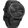 Смарт-часы GARMIN VIVOMOVE SPORT черные с серым безелем и силиконовым ремешком