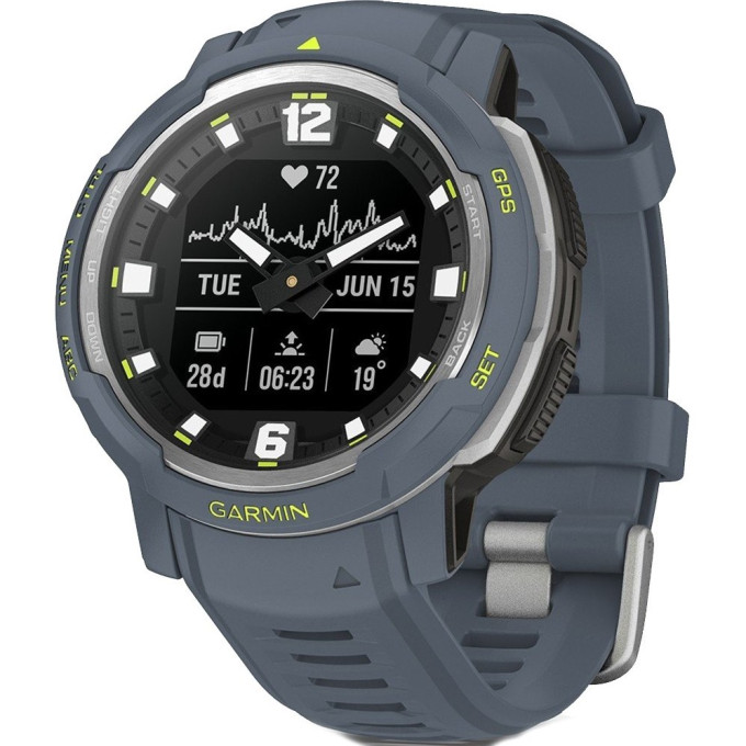 Смарт-часы наручные GARMIN INSTINCT CROSSOVER - Standard Edition, синий гранит