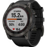 Умные часы GARMIN FENIX 7X SAPPHIRE SOLAR CARBON GRAY DLC TITANIUM WITH SILICONE BLACK BAND