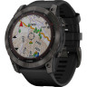 Умные часы GARMIN FENIX 7X SAPPHIRE SOLAR CARBON GRAY DLC TITANIUM WITH SILICONE BLACK BAND