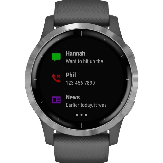 Умные часы GARMIN VIVOACTIVE 4 SHADOW GRAY/SILVER WI-FI GPS