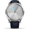 Часы GARMIN VIVOMOVE LUXE серебристый с итальянским кожаным темно-синим ремешком