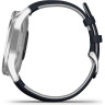 Часы GARMIN VIVOMOVE LUXE серебристый с итальянским кожаным темно-синим ремешком
