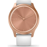 Часы GARMIN VIVOMOVE STYLE розовое золото с белым силиконовым ремешком