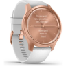 Часы GARMIN VIVOMOVE STYLE розовое золото с белым силиконовым ремешком