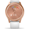 Часы GARMIN VIVOMOVE STYLE розовое золото с белым силиконовым ремешком