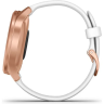 Часы GARMIN VIVOMOVE STYLE розовое золото с белым силиконовым ремешком